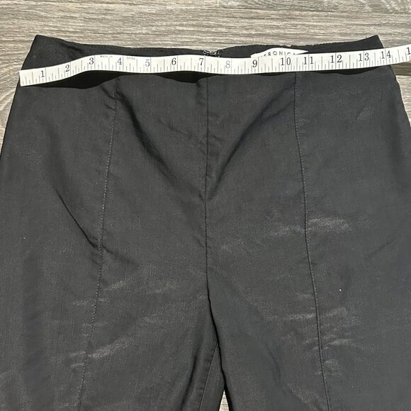Veronica Beard Zip Back Scuba Leggings Pants Size 2 Black Tapered Trousers Slim - Picture 3 of 8